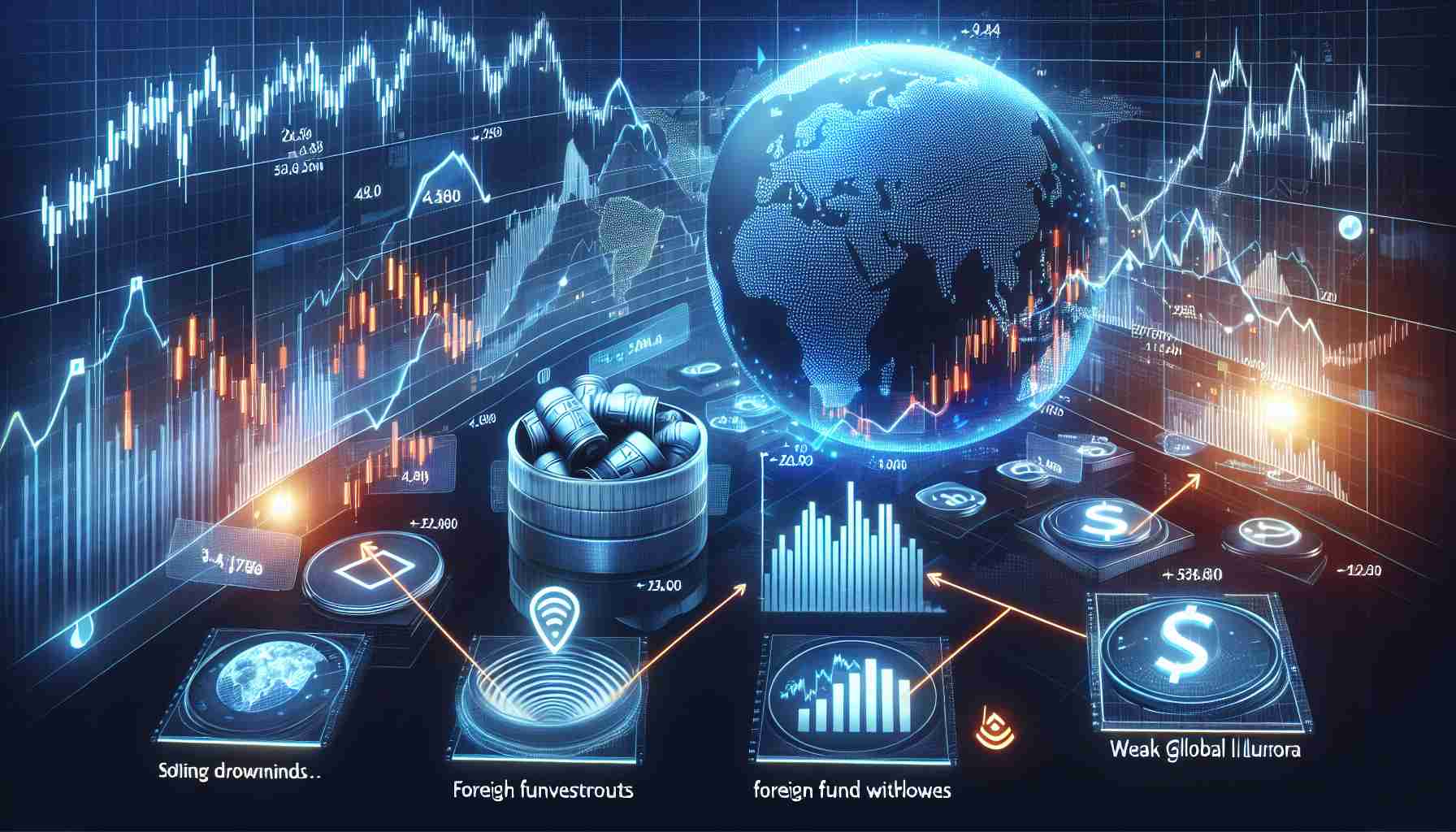 La bolsa de valores cae debido a la salida de fondos extranjeros y señales globales débiles